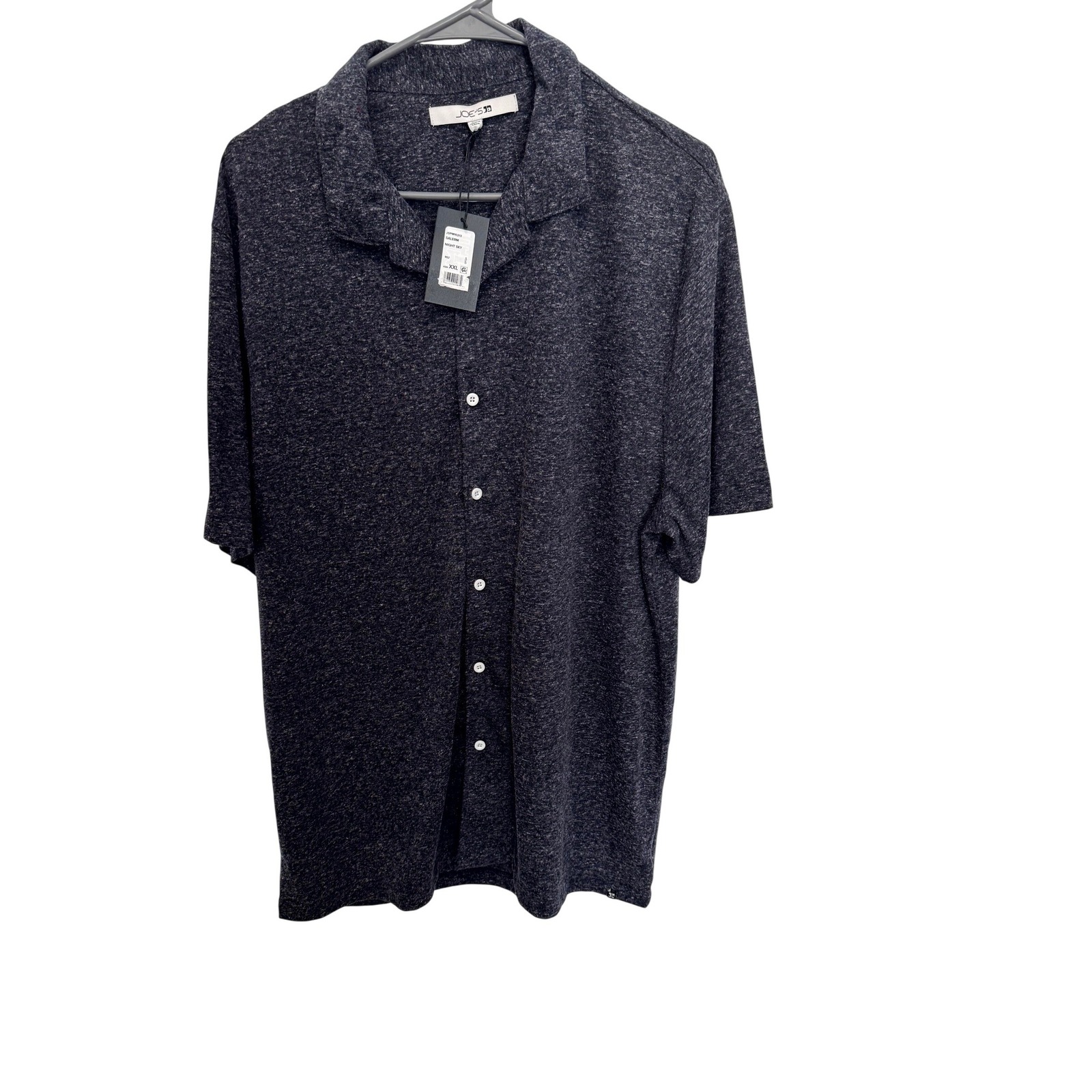Joe's Jeans Salerm Night Sky Heathered Knit Linen Button Down Xxl New $188